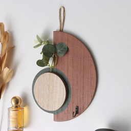 Настенные крючки декоративные Абстракция. Половина круга и круг, дерево, 1.5?19?23.5 см