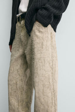 PANTAL?N STRAIGHT FIT JACQUARD / Khaki - Zara фото 5