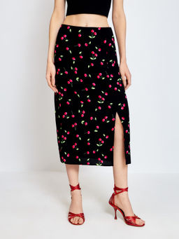 10200180575 Юбка жен. Ayla черный принт - Concept club фото 2