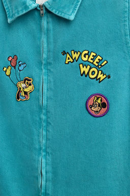 EMBROIDERED PATCH DENIM JUMPSUIT HARRY LAMBERT FOR ZARA X DISNEY  фото 3