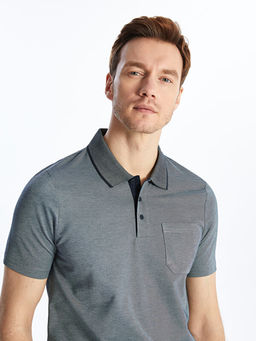 Polo Yaka K?sa Kollu Penye Erkek Ti??rt