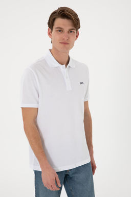 Erkek Regular Fit Polo Yaka Beyaz Basic Ti__rt Sepette S_rpriz _ndirim - U.s. polo assn фото 4