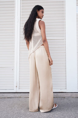 Pantal?n de sat?n con detalle cruzado - H&m фото 6