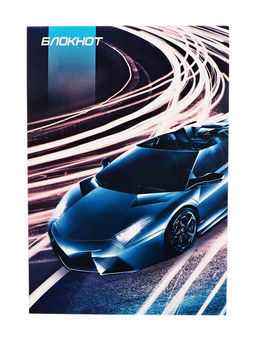 Цена за 20 шт. Блокнот А6, 24 листа в клетку на скрепке «Тачки», обложка мелованный картон, МИКС