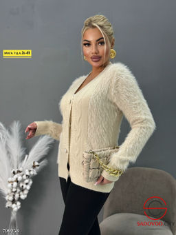 Кардиган пушистый укороченный - Bruno фото 6