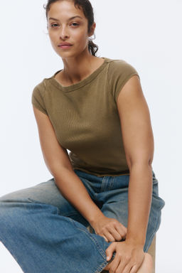 Top en punto de canal? con escote barco - H&m фото 6