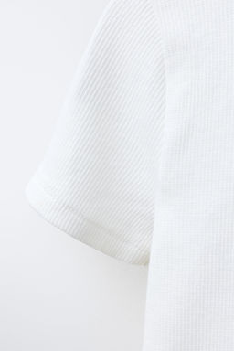 CAMISETA RIB ESTAMPADO OSO / Blanco - Zara фото 4