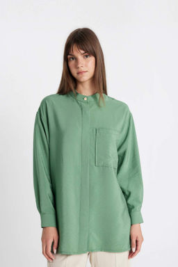 Relax Fit Uzun Kollu Gomlek Tunik - Defacto фото 2