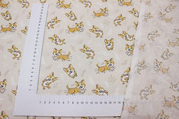 Ситец детский Озорные корги, ш.0.95м, хлопок-100%, 96гр/м.кв - Купава фото 4