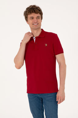 Erkek Slim Fit Polo Yaka Bordo Basic Ti__rt Sepette S_rpriz _ndirim - U.s. polo assn фото 3