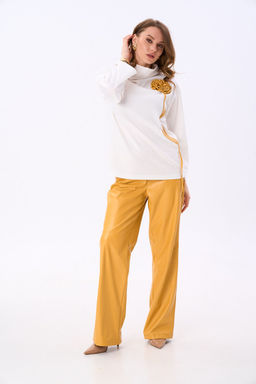 Костюм NIKVA н922-7 молоко и горчица  фото 2