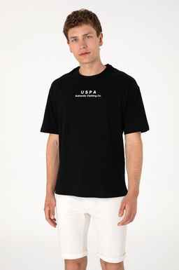 Erkek Comfort Fit Bisiklet Yaka Siyah Ti__rt