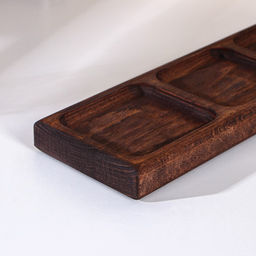 Менажница деревянная Adelica, 3 секции, 30×10×2,5 см, тёмный бук
