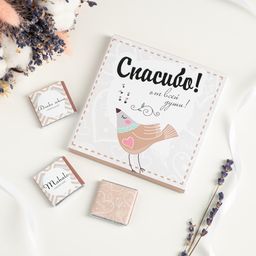 Набор 9 шоколадок Спасибо от души (птичка светлая) - 8 чудо фото 2