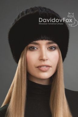 ВИДЕООБЗОР шапка Адель норка трикотаж блэк