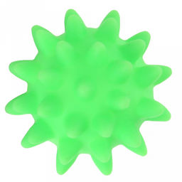 Игрушка для собаки Мяч шип д6см, с пищалкой, ПВХ, с шипами, цвета микс (ярко-оранжевый, зеленый, синий)? Пэт тойс (Pet toys) (Китай)  фото 2