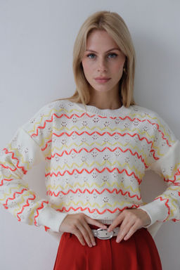 10237 Джемпер белый с декором - Martichelli фото 24