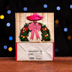 Цена за 12 шт. Пакет ламинированный Новогодний венок 11,5 х 14,5 х 6 см - Simaland фото 2