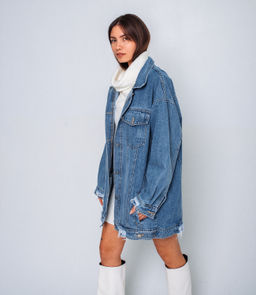 Джинсовая куртка #КТ10029, голубой - Dommod фото 4