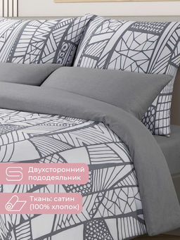 Постельное белье Скай Евро (простыня на резинке 160*200 см) + 4 наволочки - Ecotex фото 7