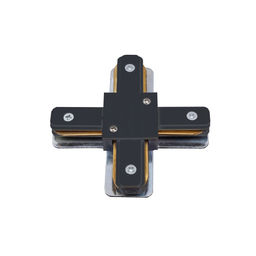 UBX-Q122 G41 BLACK 1 POLYBAG Соединитель для шинопроводов типа G, Х-образный. Однофазный. Черный. ТМ Volpe.