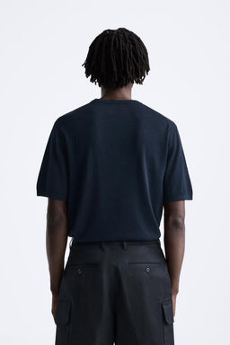 KNIT COTTON - SILK T-SHIRT - Zara фото 3