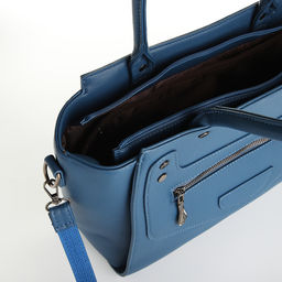 Сумка женская тоут, на молнии, цвет синий - Simaland фото 6