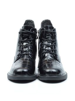 01-CXR130-1P BLACK Ботинки демисезонные женские (натуральная кожа, байка) - Фабричный китай фото 10