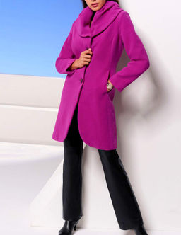 Пальто, ярко-сиреневое