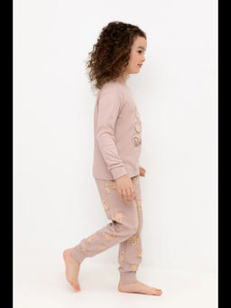 Crockid _ К 1541/кофейный,медвежонок с бантиком пижама дет