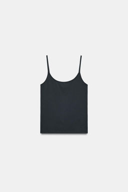 CAMISETA POLIAMIDA TIRANTES FINOS / Antracita oscuro - Zara фото 4