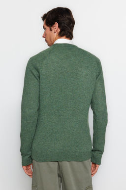 TRENDYOL MAN Gri Unisex Fit Yunlu Bisiklet Yaka Reglan Kol Dokulu Yun Kar?s?ml? Triko Kazak TMNAW22KZ0290 - Trendyolmilla фото 5