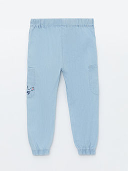 Beli Lastikli Bask?l? K?z Bebek Jean Pantolon - Waikiki фото 2