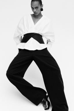 Blusa entallada de algod?n - H&m фото 5