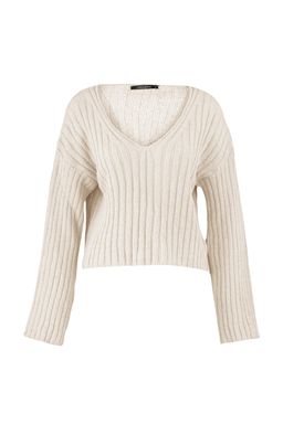 Tas Merserize Gorunumlu Yunlu Genis Kal?p Basic Triko Kazak TWOAW23KZ01844 - Trendyolmilla фото 6