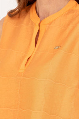 U. S. Polo Assn Женская оранжевая футболка без рукавов с v-образным вырезом - U.s. polo assn фото 7