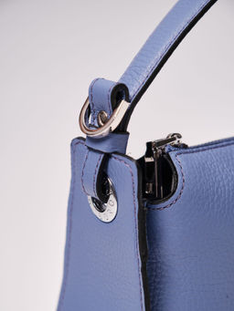 Сумка кожаная на плечо Deboro 30790 сиреневый закат