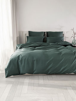 Пододеяльник сатин-страйп 175x210 зеленый сатин - Denastia фото 7