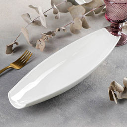 Блюдо Wilmax, 33×10 см, фарфор, белое