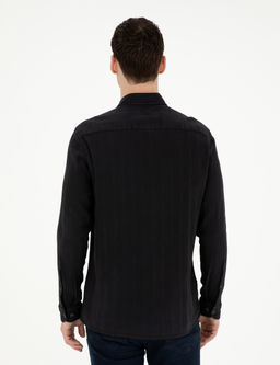 Siyah Regular Fit Uzun Kollu G_mlek
