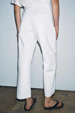 JEANS ZW COLLECTION ANKLE RELAXED TIRO MEDIO / Blanco - Zara фото 12