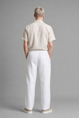 %100 Keten W_de Leg Pantolon - Defacto фото 4
