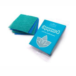 Салфетка для уборки 15х12,5х0,8см (абразивный материал) "Эффект-4" (4шт.) (сх007)