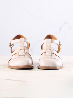 Босоножки 5035.23663bе.Вакса пудра+коричневый