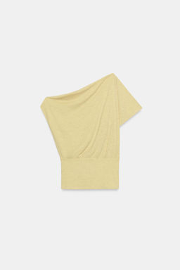 TOP ASIM?TRICO TEXTURA / Amarillo claro