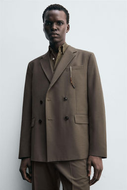 DOUBLE-BREASTED SUIT BLAZER - Zara фото 5