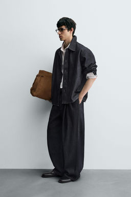 PLEATED WIDE-LEG JEANS - Zara фото 4