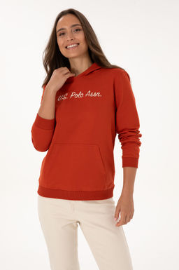 Kad_n Kiremit Sweatshirt Sepette S_rpriz _ndirim - U.s. polo assn фото 3