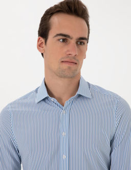 Mavi _izgili Ex. Slim Fit Uzun Kollu G_mlek - Pierre cardin фото 2