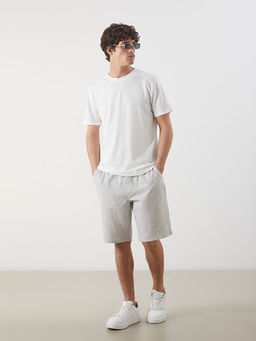 Slim Fit Beli Ba?lama Detayl? Erkek ?ort